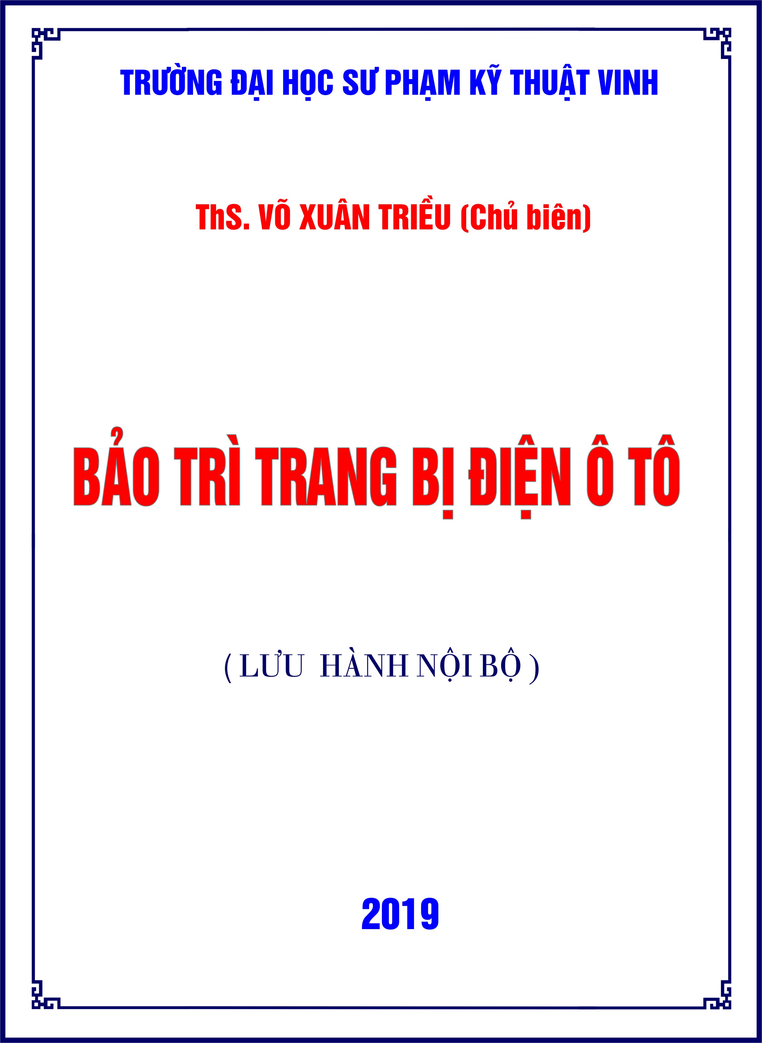 Bảo trì trang bị điện Ô tô