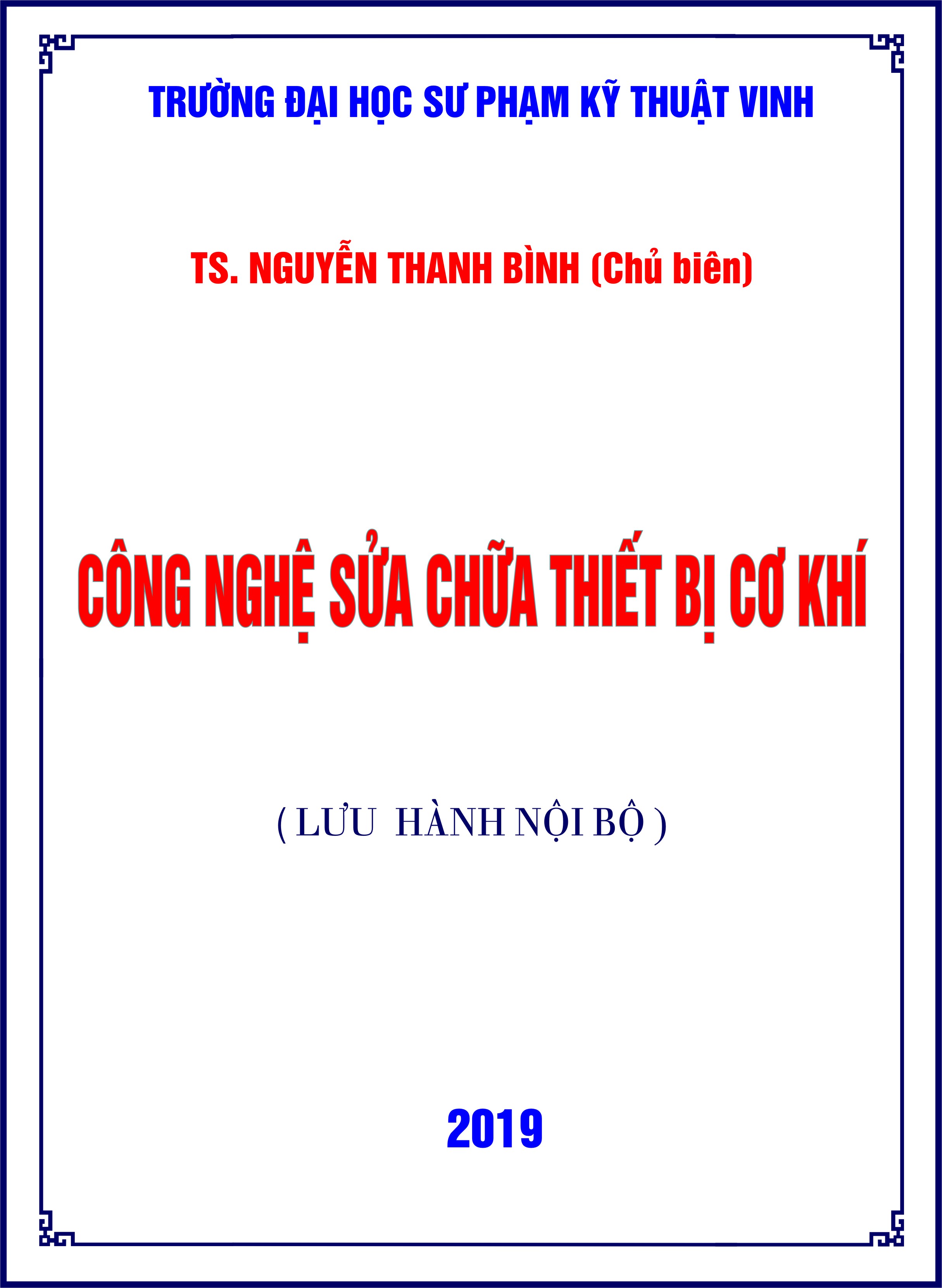 Công nghệ sửa chữa thiết bị cơ khí