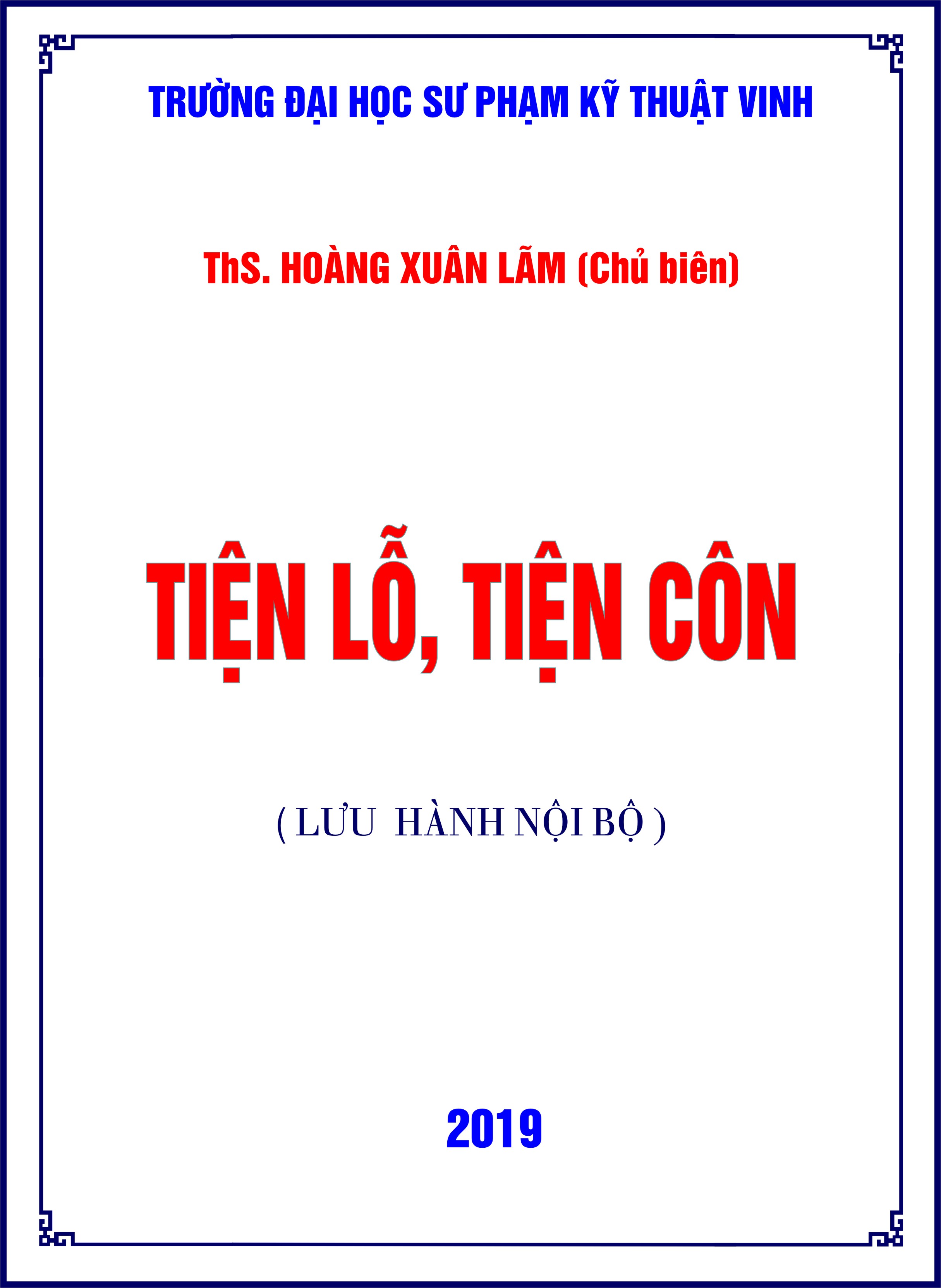 Tiện lỗ, tiện côn