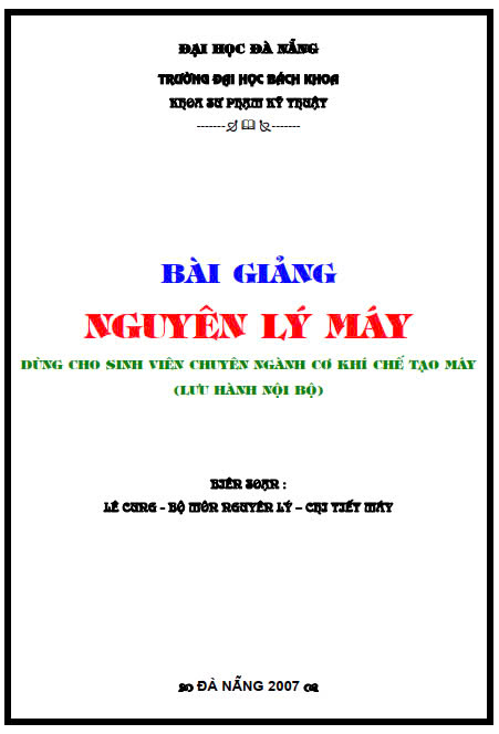 Giáo trình Nguyên lý máy